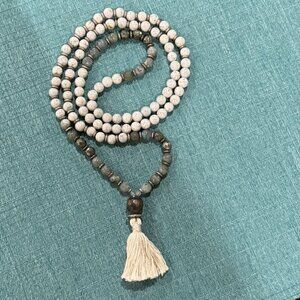 Silver & Sage Road Less Traveled Mala Necklace
